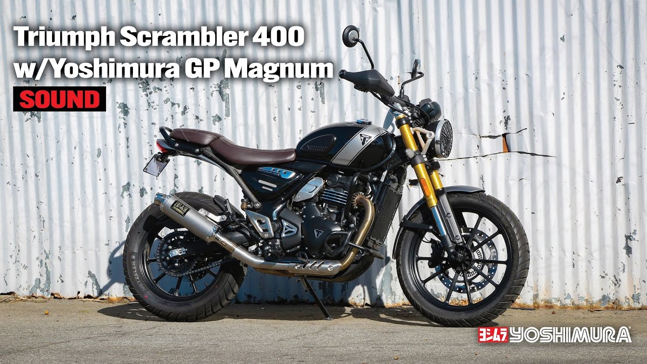Triumph 400 Speed/X Exhaust Sound. Stock VS. Yoshimura GP Magnum