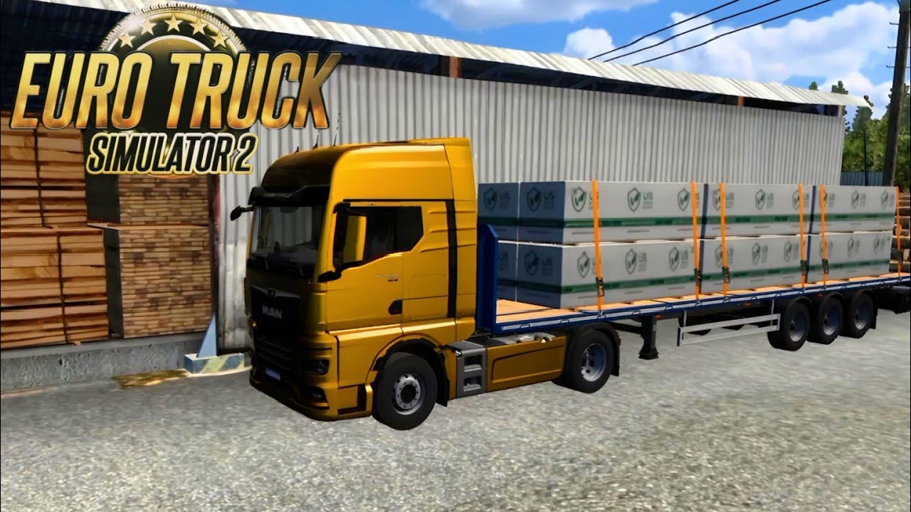 Упакованные пиломатериалы на 24к/м ► Euro Truck Simulator 2 #1 