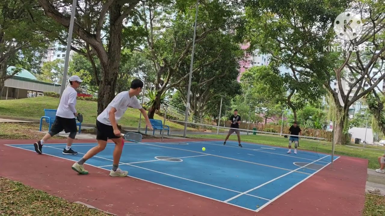 Competitive Friendly Pickleball Match Play