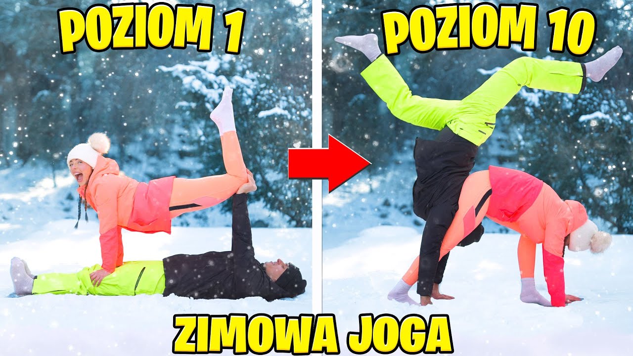 JOGA CHALLENGE NA ŚNIEGU Z FARELLEM! TRUDNE POZYCJE!