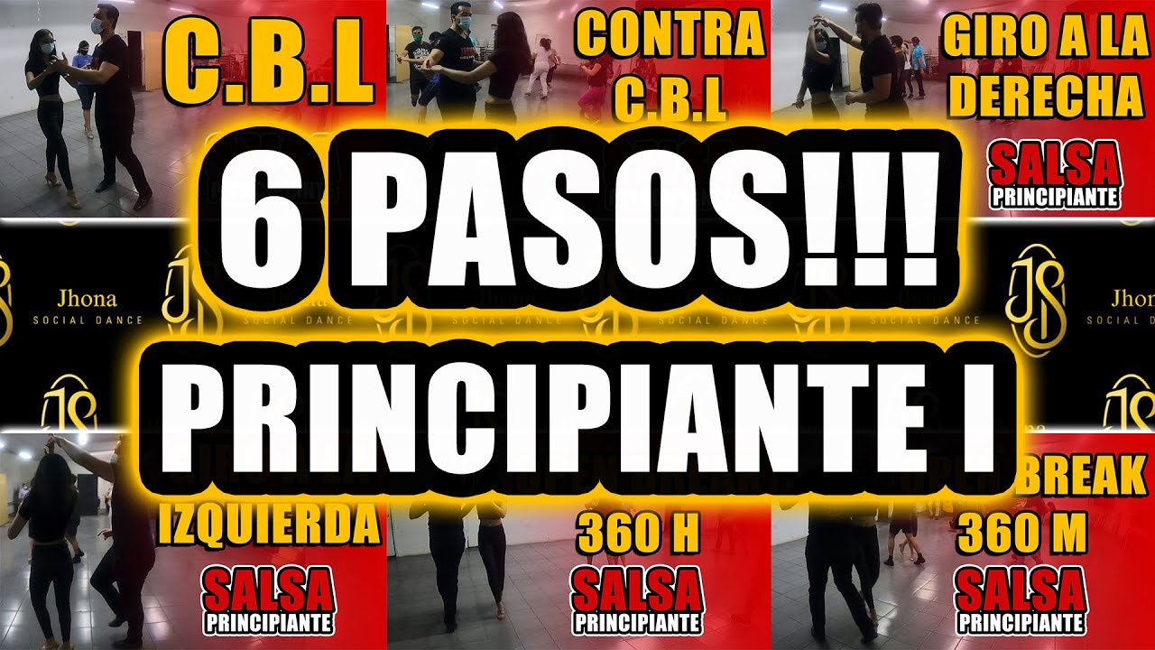 🔥 6 PASOS DE SALSA PRINCIPIANTE (NIVEL 1) 🔥/ 123 567 SALSA / CURSO SALSA PRINCIPIANTE