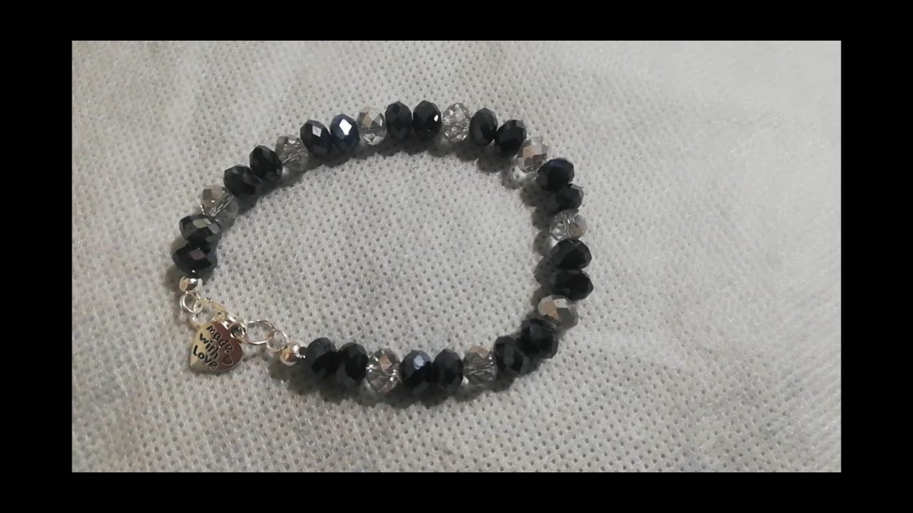 289🎀Bracciale di cristalli con uso del cavetto, schiaccini,  coprischiaccini ecc