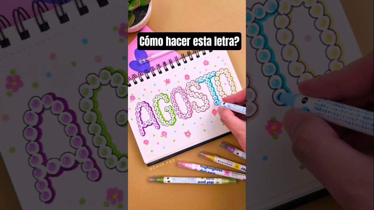 Tutorial de lettering: c&oacute;mo hacer esta letra para t&iacute;tulos con marcadores #diy #lettering #studygram
