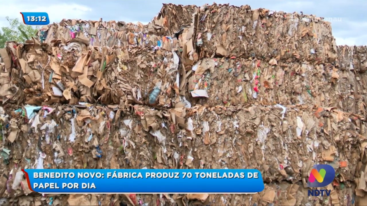 Fábrica de Benedito Novo produz 70 toneladas de papel por dia