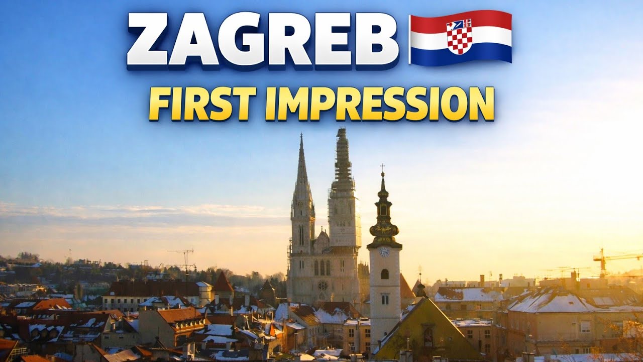 First Impression of Zagreb 🇭🇷 | Airport to City Drive | Croatia 4K Travel Vlog