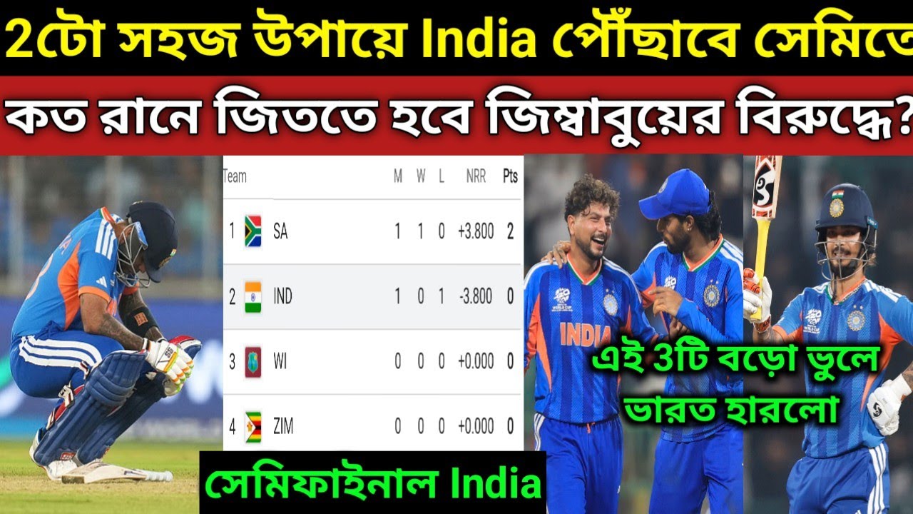 2টো সহজ উপায়ে India খেলবে সেমিফাইনাল😍. জিম্বাবুয়ের বিরুদ্ধে এই ভুল গুলো করলে চলবে না... 