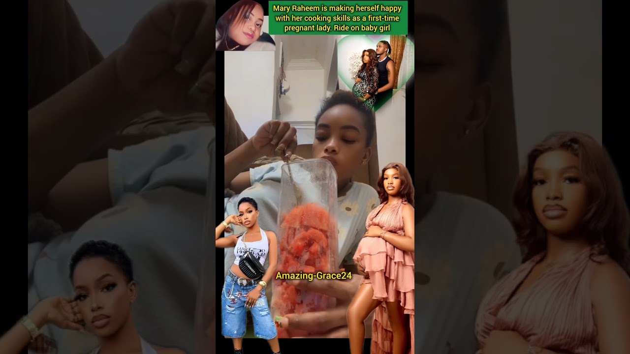 Mary Raheem is making herself happy with her cooking skills as a first time pregnant lady. 