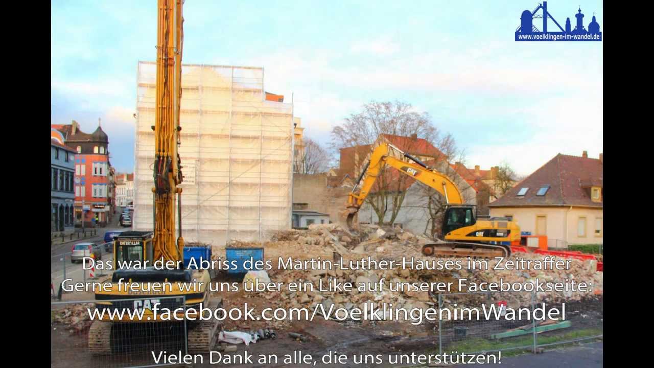 Abriss Martin-Luther-Haus Völklingen im Zeitraffer