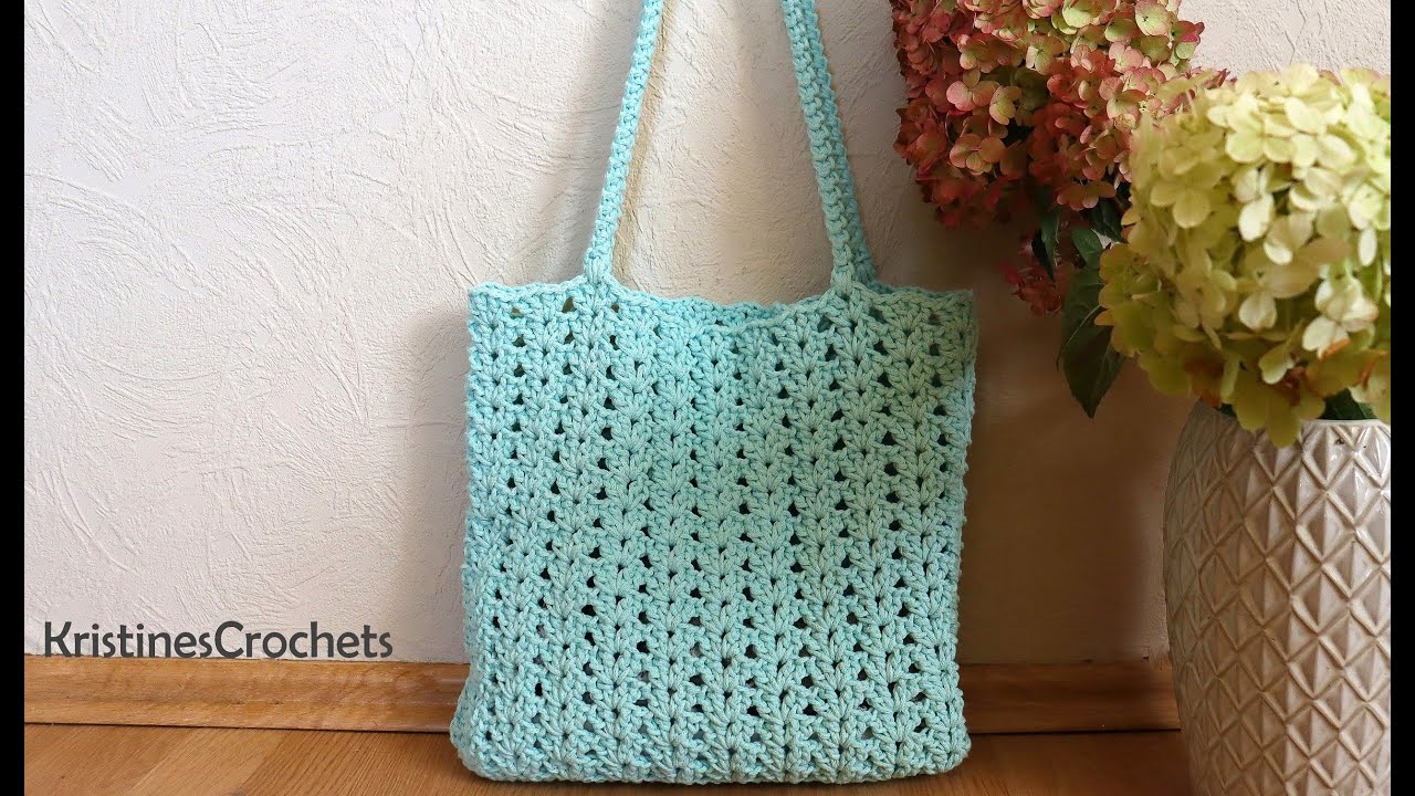 Crochet Tote Shoulder Bag Step by Step Tutorial - Easy Pattern