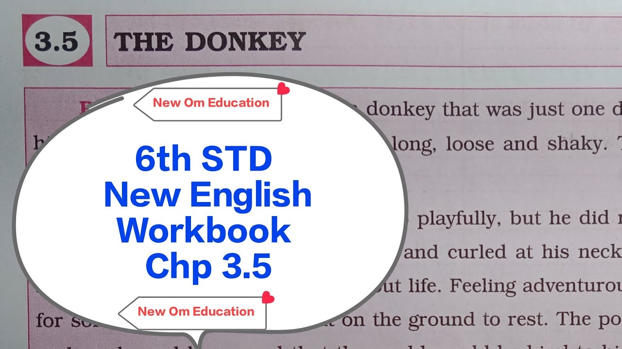 6th STD English Workbook Chp 3.5 The Donkey @OmPrakash-rn8hc