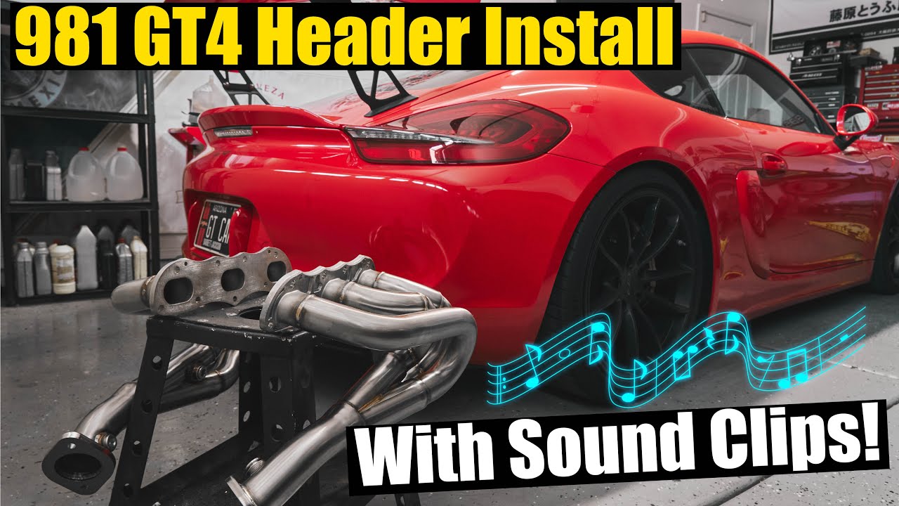 Installing Headers On My Porsche 981 GT4 | Sounds Insane! | Exhaust Sound