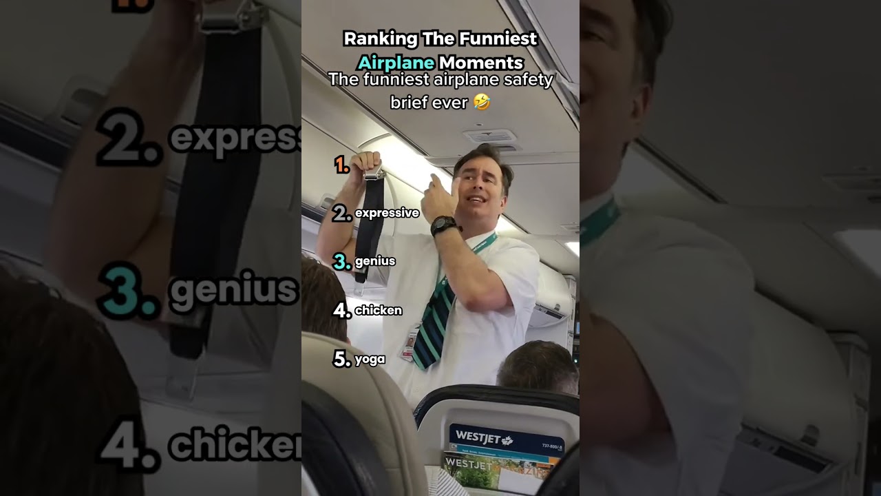 Top 5 Funniest Airplane Moments | In-Flight Chaos Ranked  #ranked #shorts