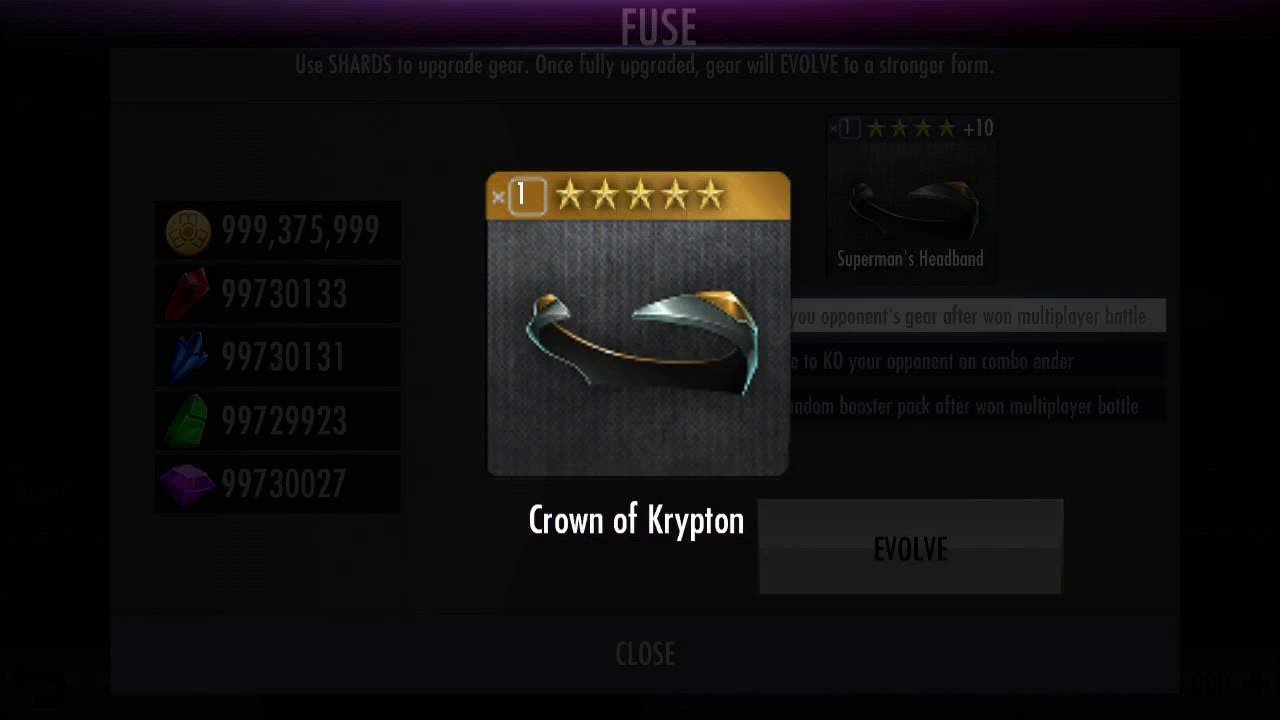 Injustice Gods Among Us Mobile: UPDATE 2.10 NEW GEAR !!! CROWN OF KRYPTON EVOLVED !!!