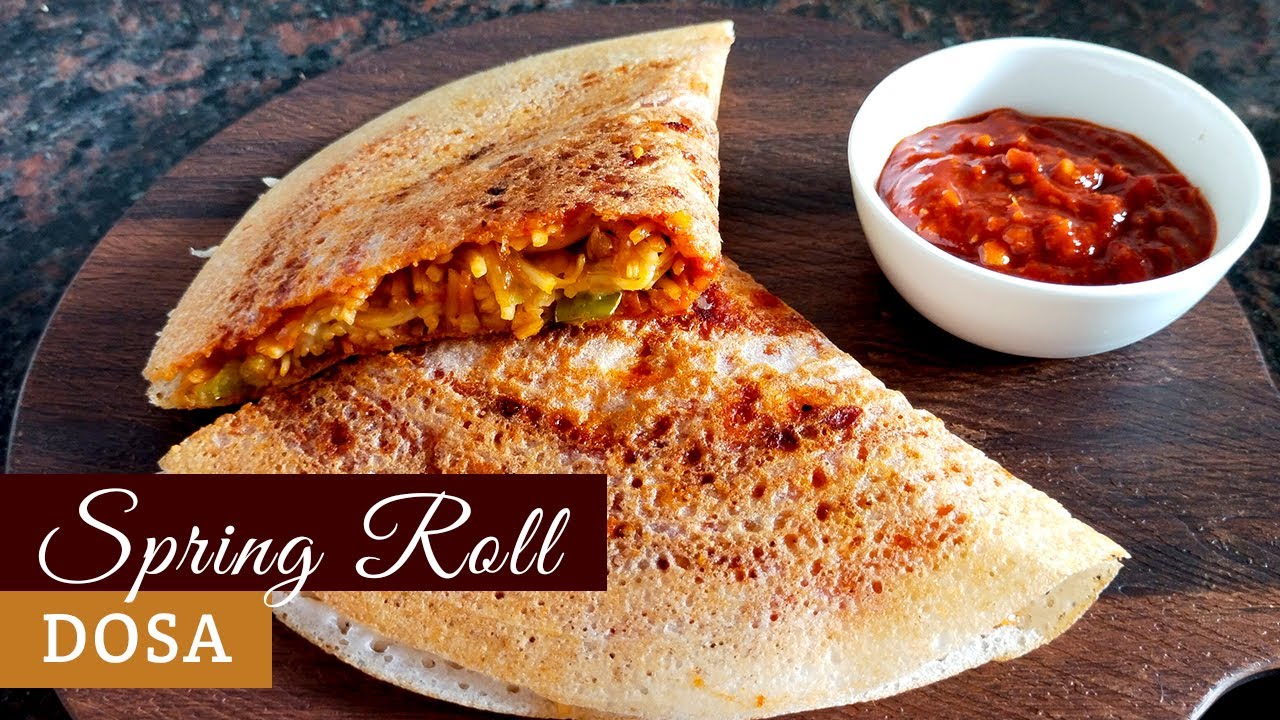Spring Roll Dosa | Spring Roll Street Food | Chinese Spring Roll Dosa | Mumbai Street Style Dosa