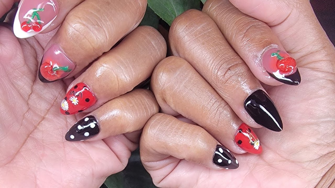 HOW TO MAKE CHERRY PRESS ON NAILS