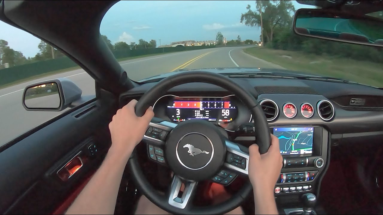 2020 Ford Mustang GT Convertible (6MT) - POV Evening Drive (Binaural Audio)