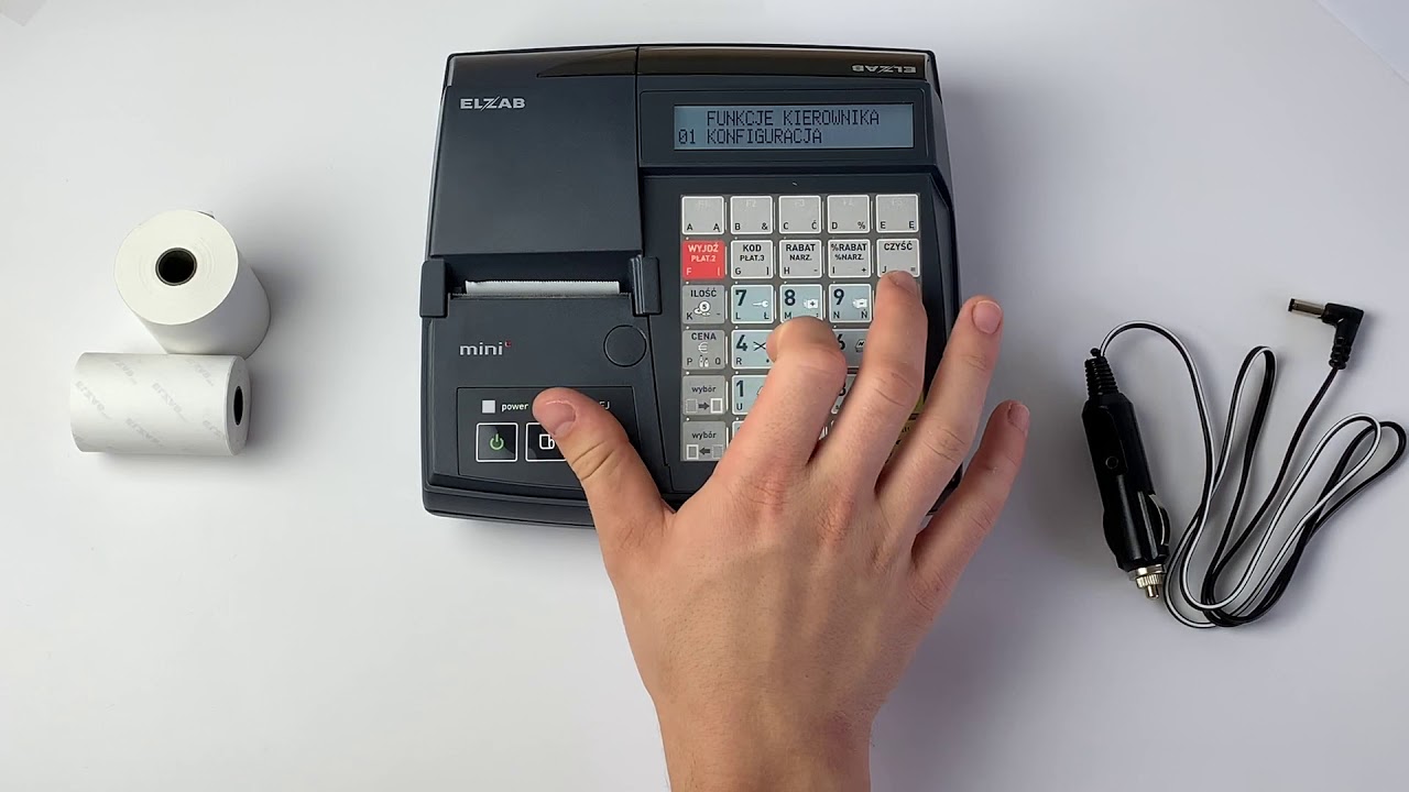 Kasa Fiskalna ELZAB Mini E Definiowanie Towarów
