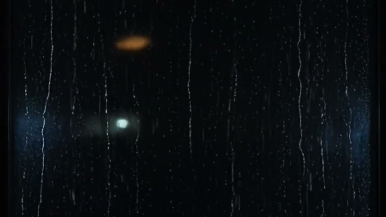 Gentle Rain on Window at night - Deep Sleep, Relaxation, Focus & Calm
