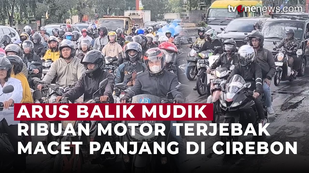 Ribuan Motor Tercebak Macet Panjang di Jalur Arus Balik Menuju Jabodetabek | OneNews Update