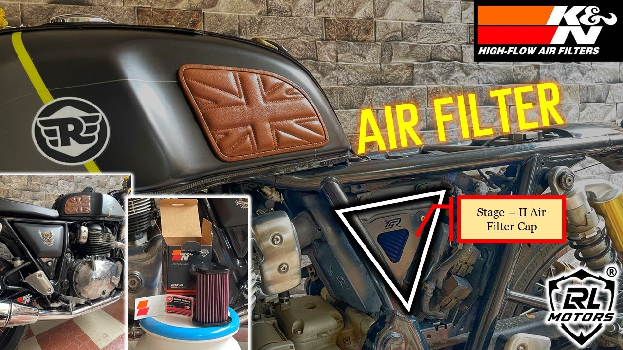 K&N Air Filter🔥Installation | Best Performance Upgrade | Royal Enfield | Continental GT - 650