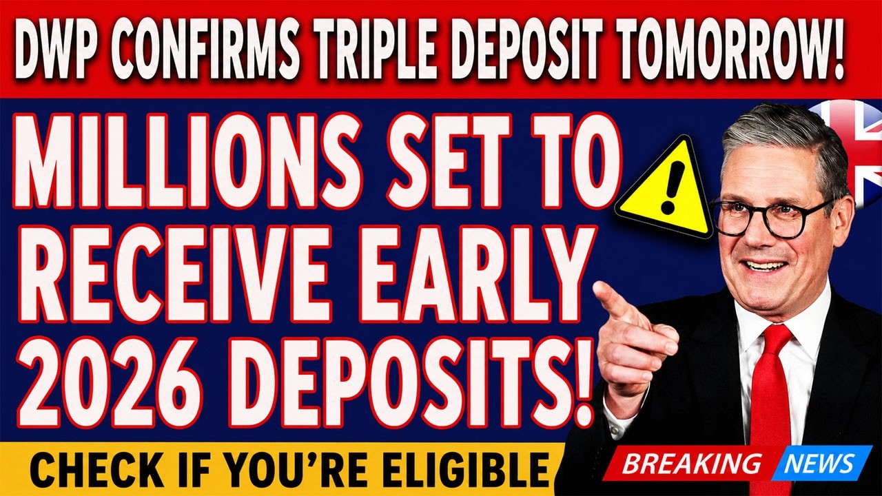 🚨 DWP Triple Payment Arrives Tomorrow! Millions Could Receive Early 2026 Deposits