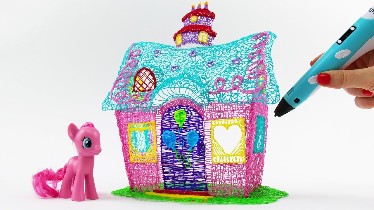 Pinkie Pie Sweet Shoppe House drawing with 3D PEN! My Little Pony Video