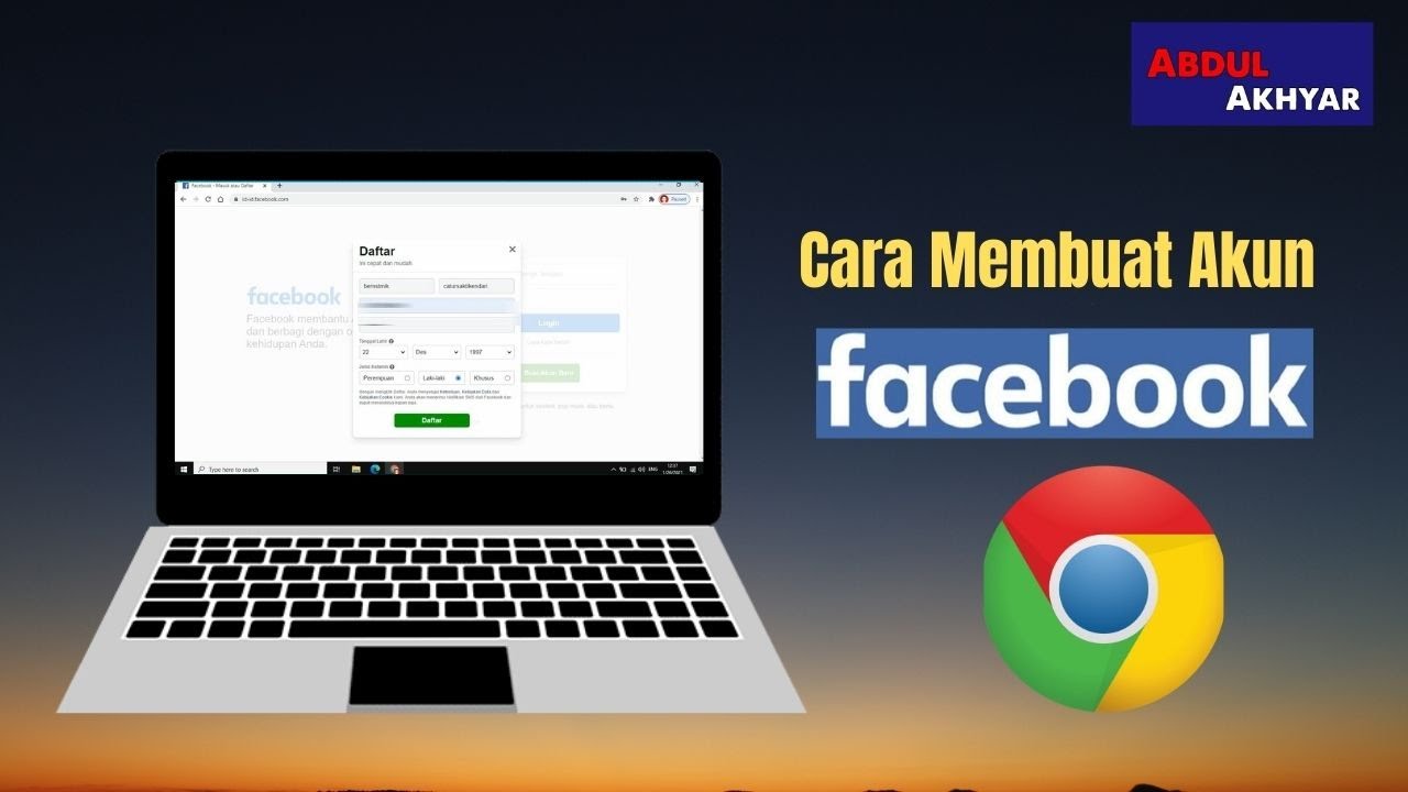 cara membuat akun facebook di laptop