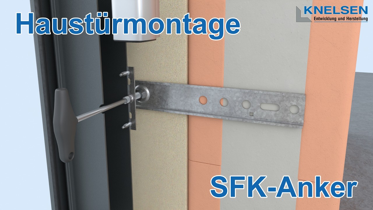 Justierbare Haustürmontage mit dem SFK-Anker - U-Profil | #knelsen