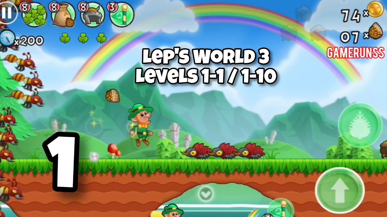Lep's World 3 - Gameplay Walkthrough Android Part 1 - Levels 1-1 to 1-10
