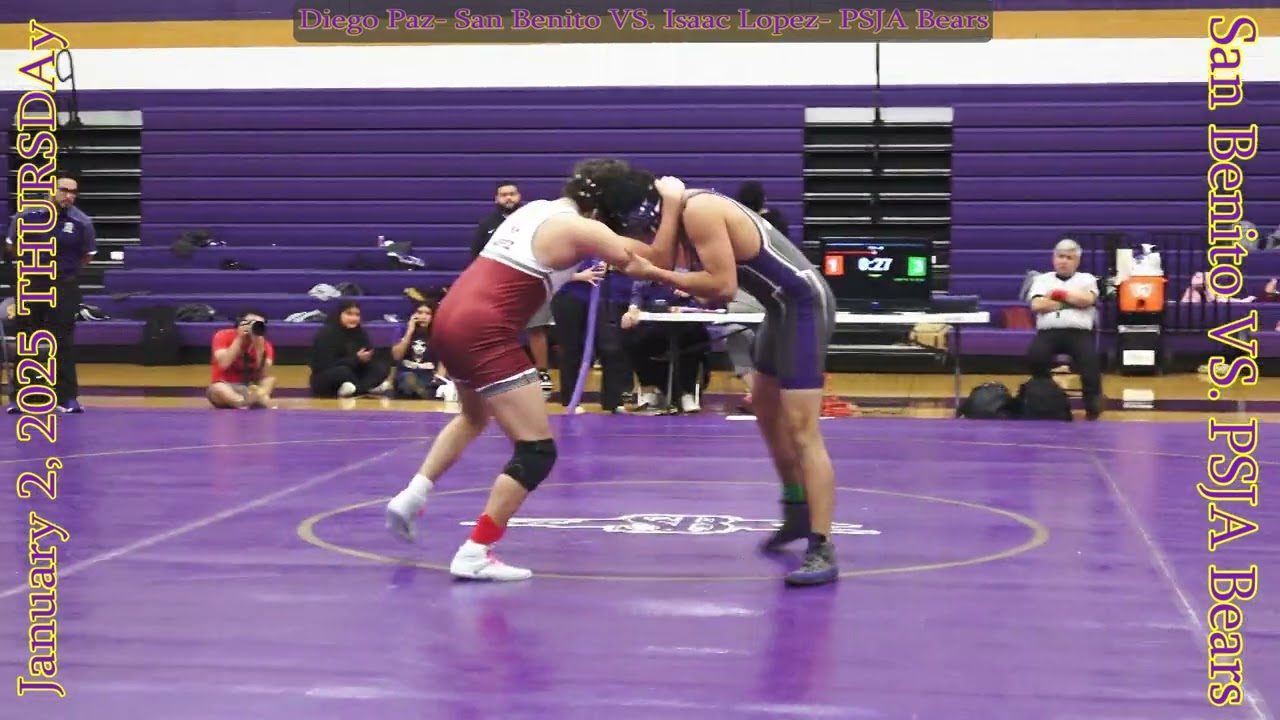 1-2-2025_15- Diego Paz- San Benito VS. Isaac Lopez- PSJA Bears