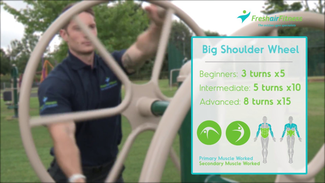 Fresh Air Fitness - Big Shoulder Wheel - How To