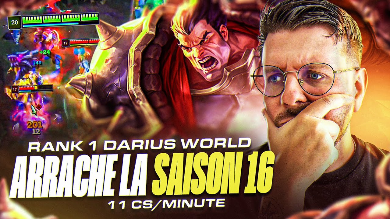 LE RANK 1 DARIUS WORLD ARRACHE LA SAISON 16 ! 1 Level/Min, 11CS/Min, Level 20