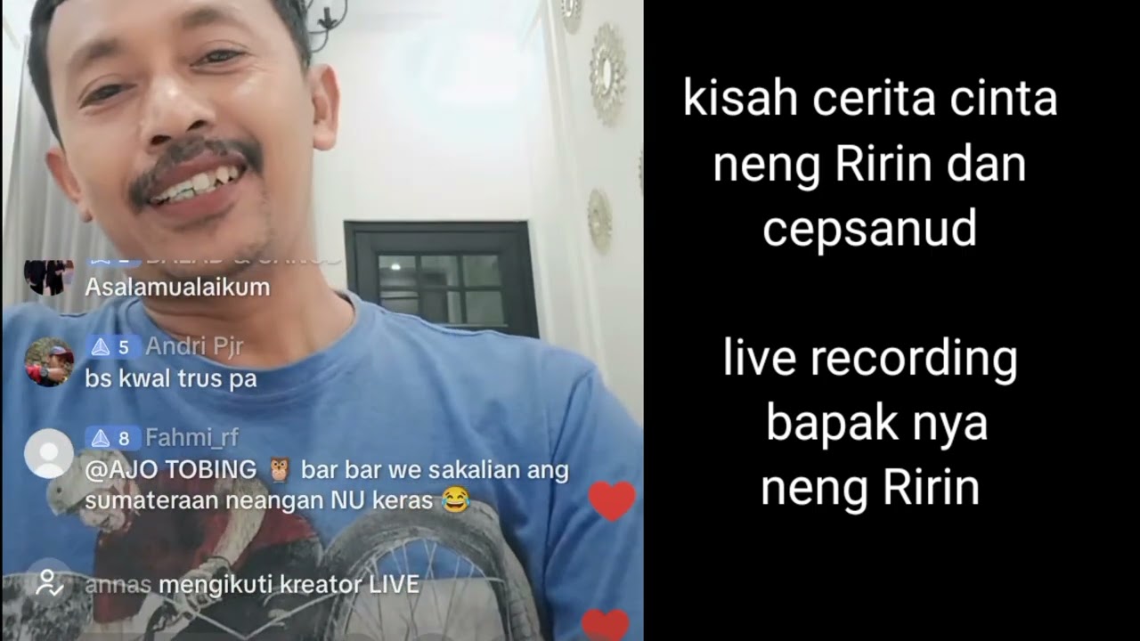 Kisah cerita cinta neng Ririn dan cepsanud,,tanggapan dari bapak nya neng Ririn 