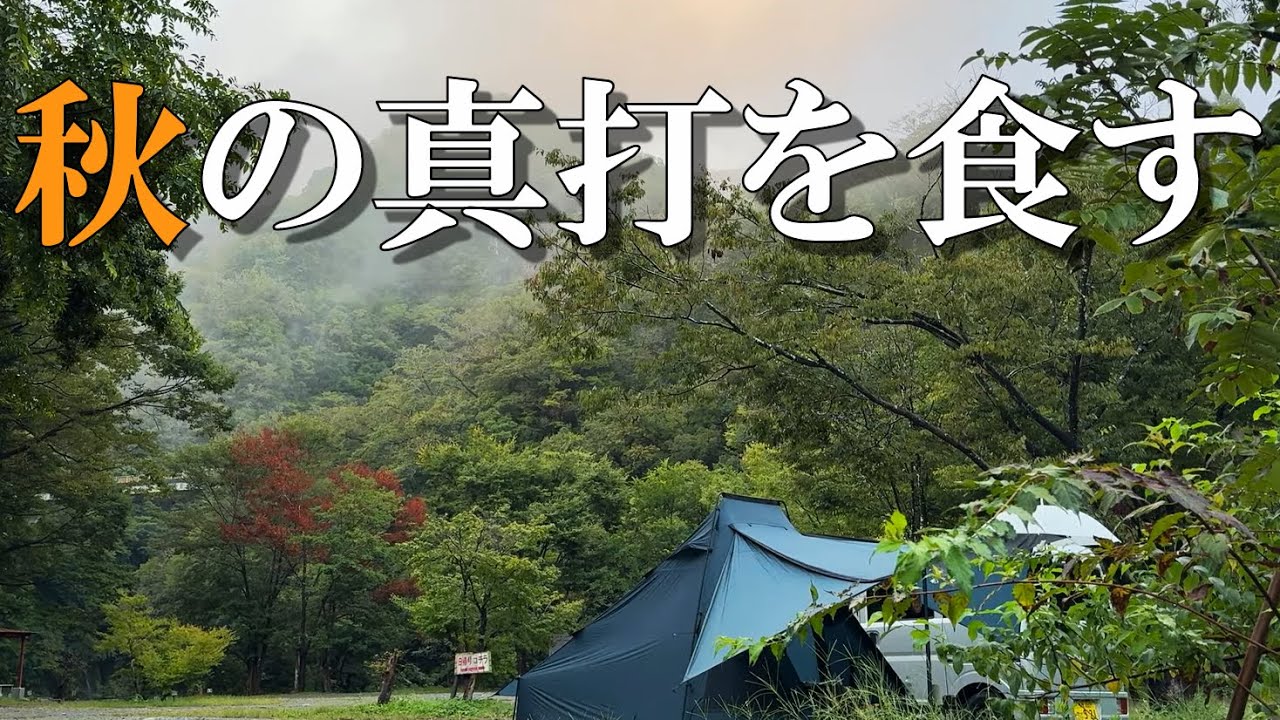 雨の新戸で秋の真打を堪能するソロキャンプ