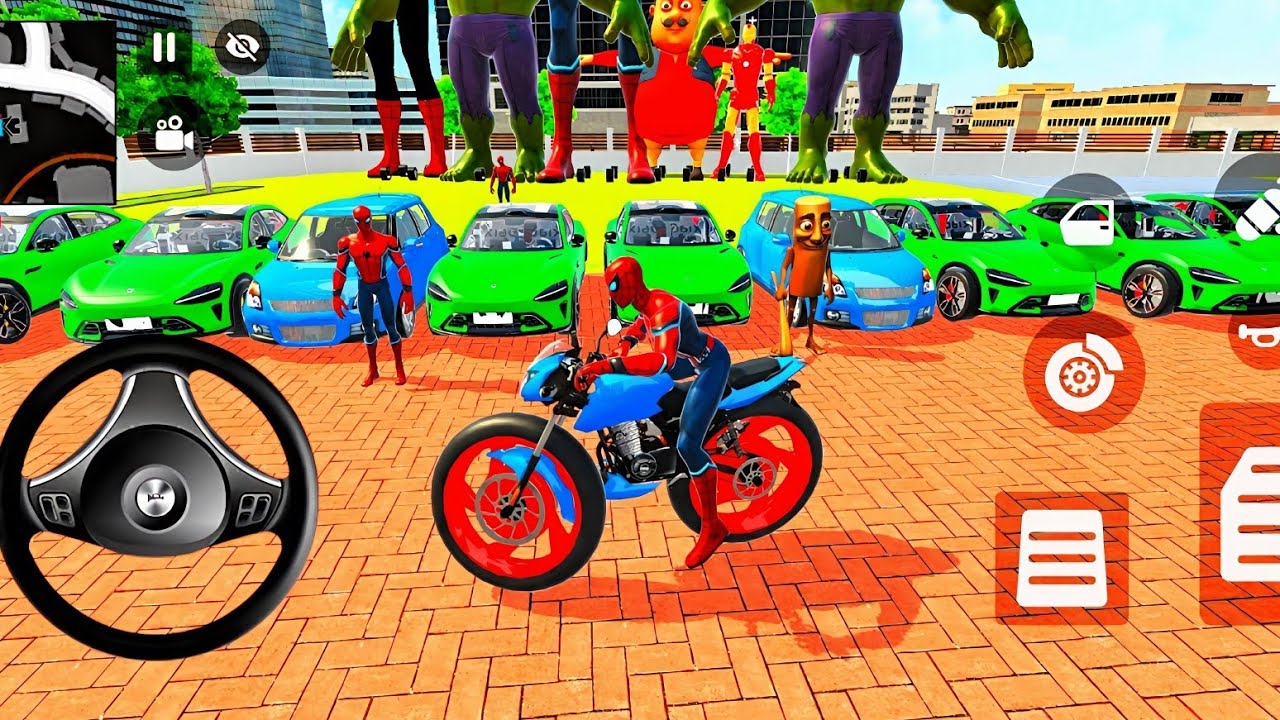 indian thift Auto simulator spider man Alto car dive and Apache bike modified new update game 