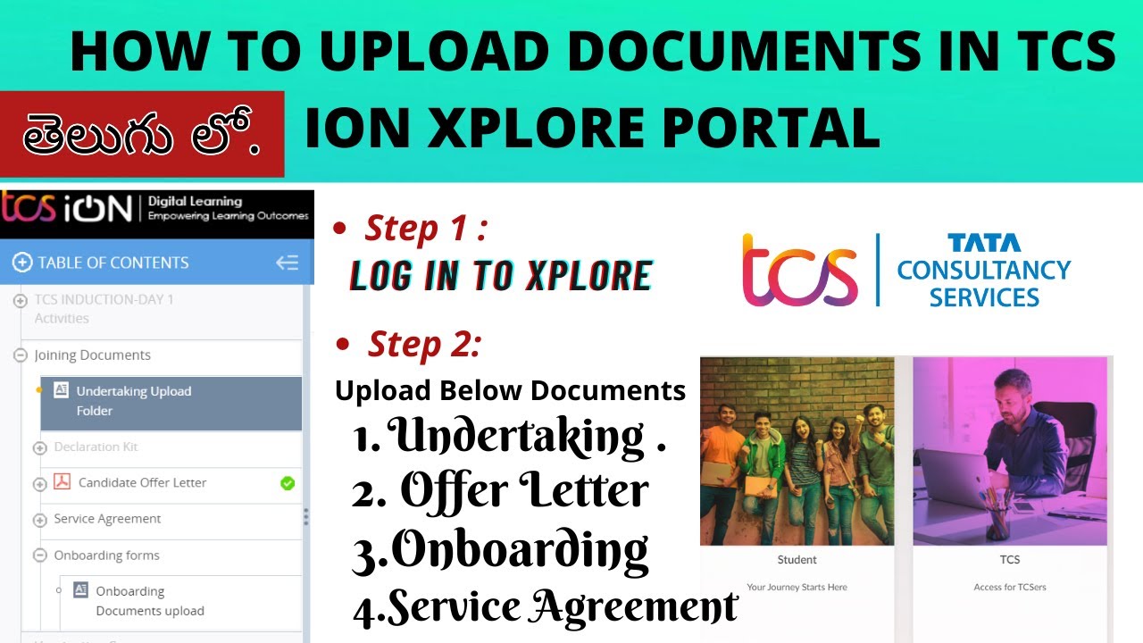 How to upload Documents in TCS Ion Xplore portal || TCS || Service Agreement || Onboarding Forms ||