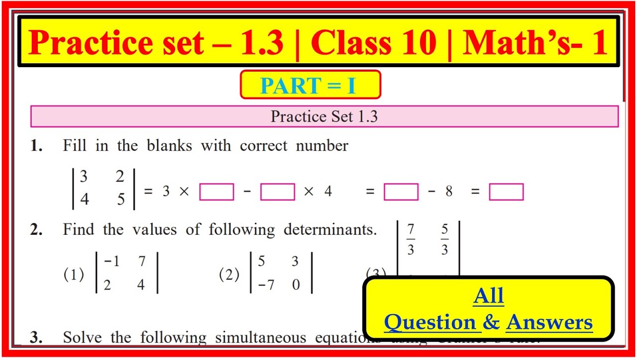 Practice set 1.3 class 10 maths part 1| Chapter1 Linear equations in two variables #maths10chapter1