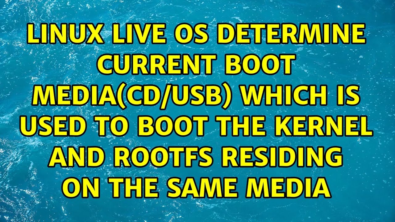 Linux live OS determine current boot media(CD/USB) which is used to boot the kernel and rootfs...