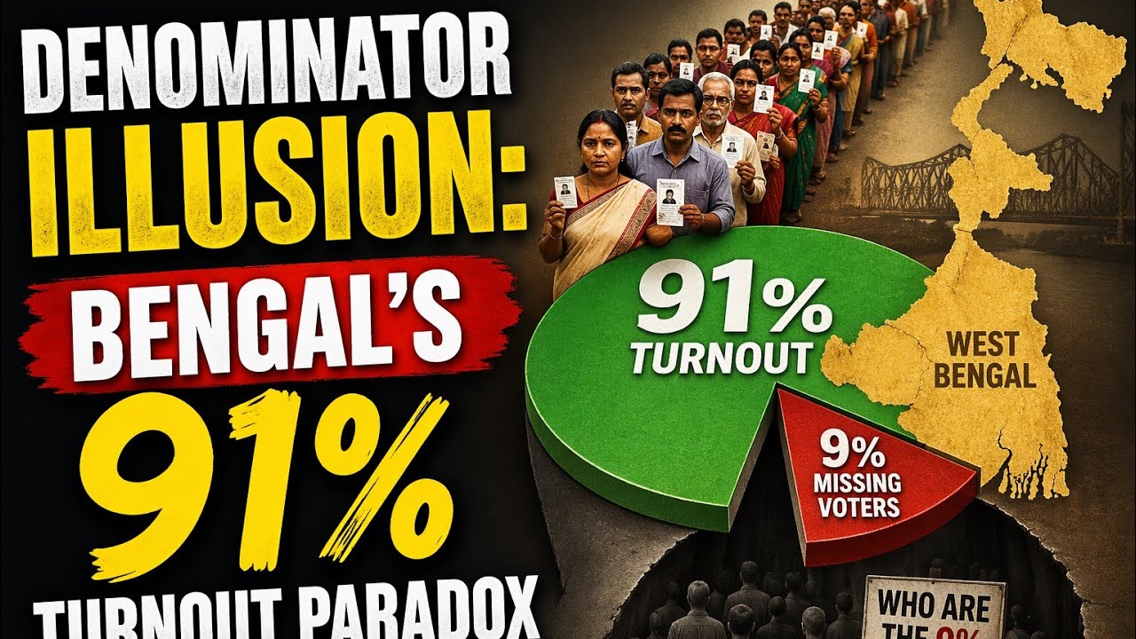 The Denominator Illusion: Bengal's 91% Turnout Paradox!!