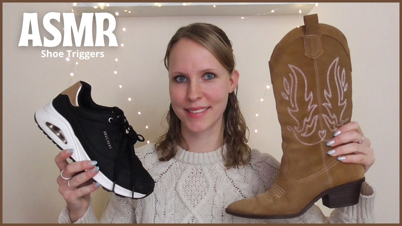 ASMR SHOE TRIGGERS 🩴👟👢|  Tapping & Scratching | Shoes Sounds | Show And Tell