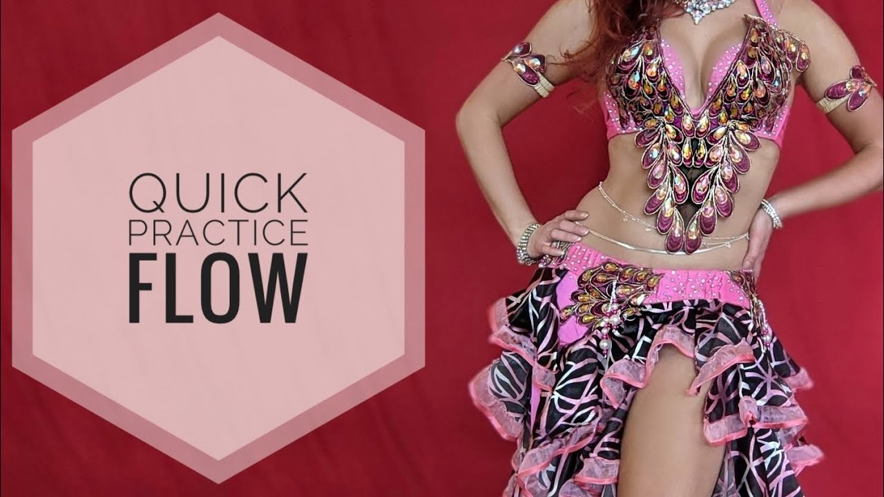 Practice with me! 7-minute Bellydance Practice Flow Drill & Review Basic Intermediate