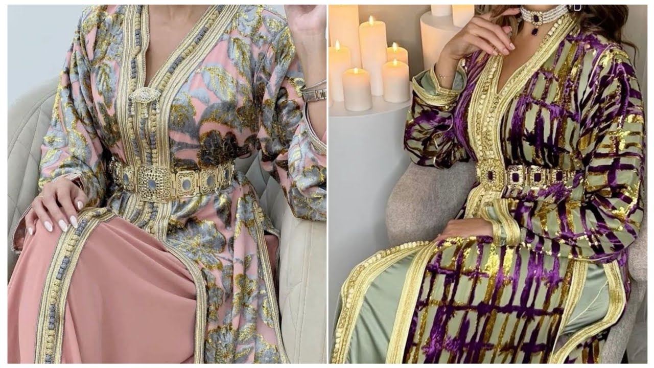 جديد القفطان المغربي لعشاق فخامة   caftan marocain simple et chic nouveautés 
