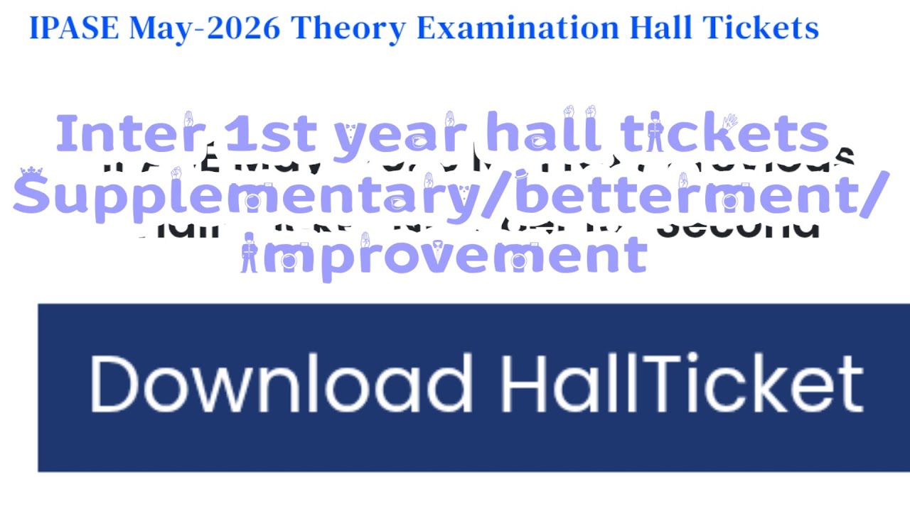 Inter 1st year supplementary betterment exam hall tickets download