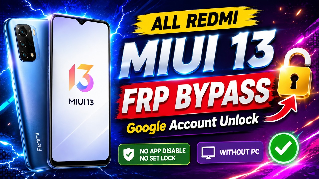 All Xiaomi/Poco/Redmi/MIUI 13 Unlock FRP Without PC 2026 | MIUI 13 FRP Bypass
