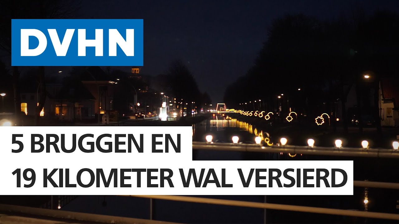Kerstlichtjes langs de Drentse Hoofdvaart in Smilde, Bovensmilde en Hoogersmilde branden weer.