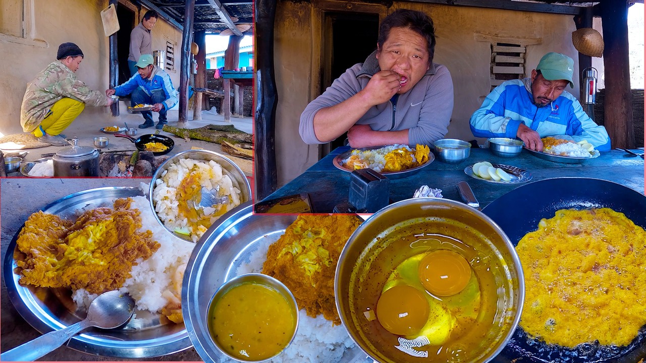 bhumi is recipe egg curry in the lunch for koich kanchha & shyal kaka स्याल काका fox uncle