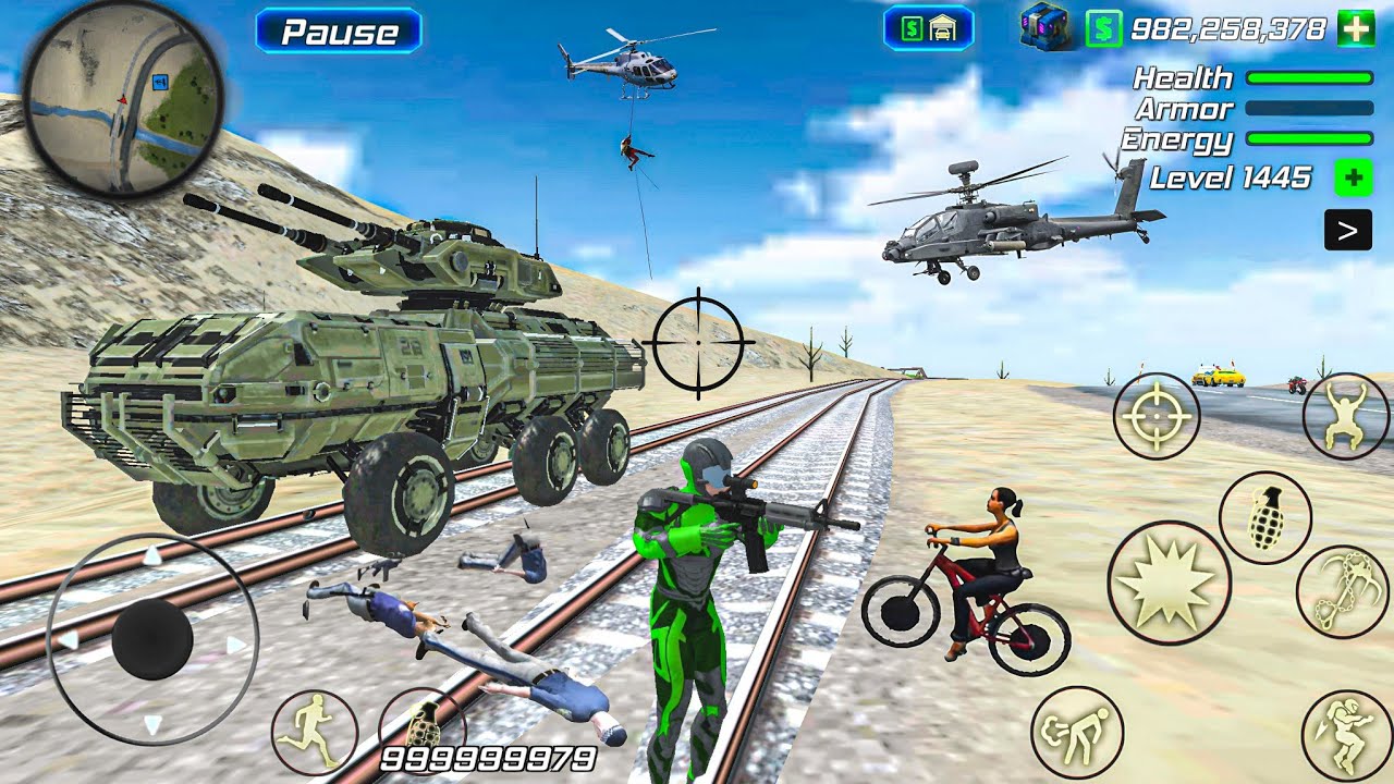 Rope Frog Ninja Hero Strange Gangster - Open City Military Truck - Android Gameplay