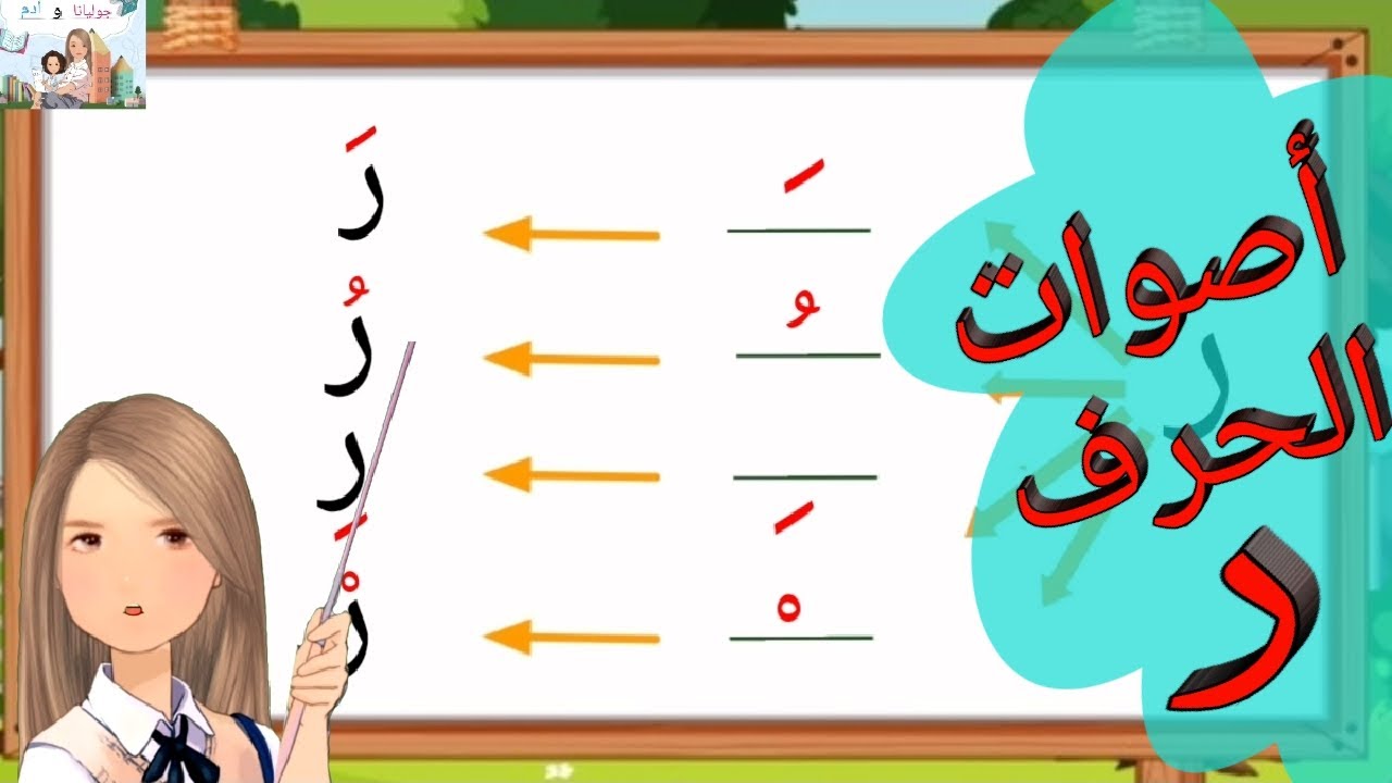 تعليم قراءة حرف الراء( بالأصوات القصيرة والطويلة)والإستماع لأنشودة حرف الراء
