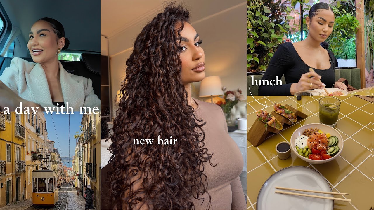 Um dia comigo 💖 | Decidi Mudar o Cabelo, Compras e Atualizações da vida em Lisboa ✨