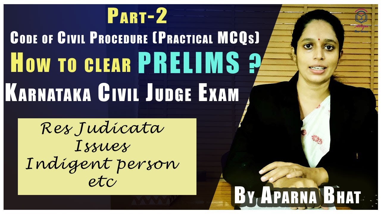 Civil Judge Prelims Preparation l Civil Procedure Code (Part-2) l Aparna Bhat